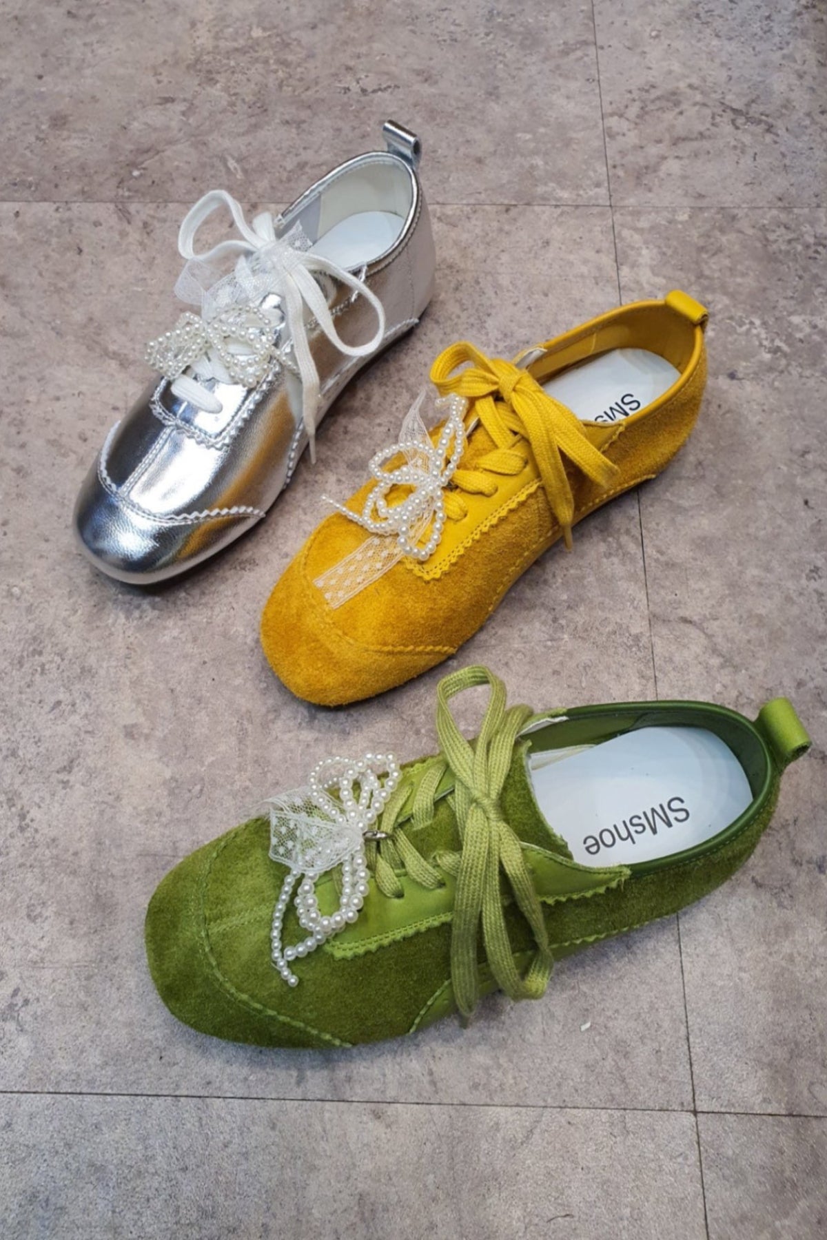 Funky Suede and Leather Fashion Sneakers