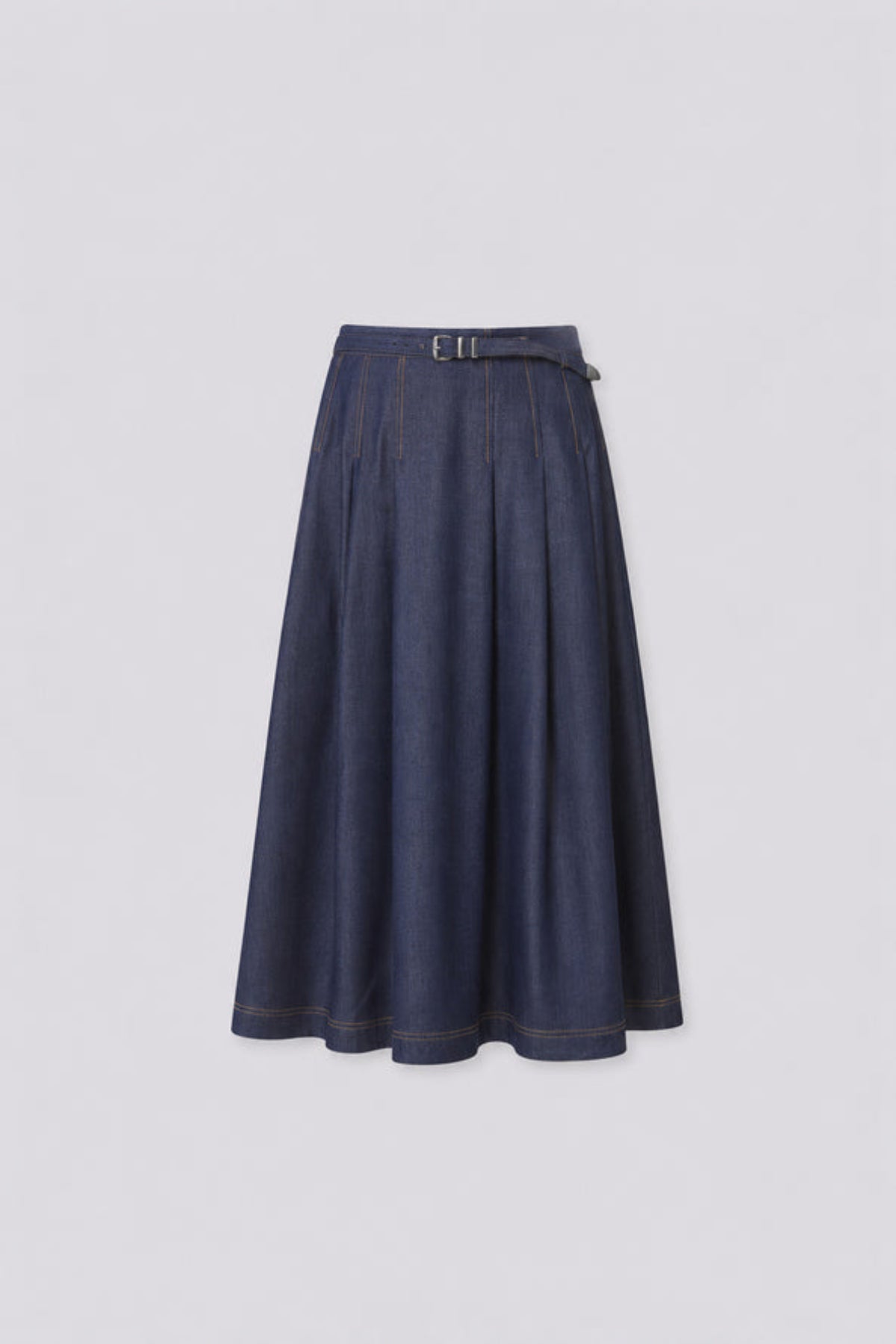 FUNNY Denim midi skirt