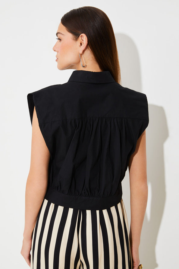 Lazur - Short sleeveless buttoned shirt