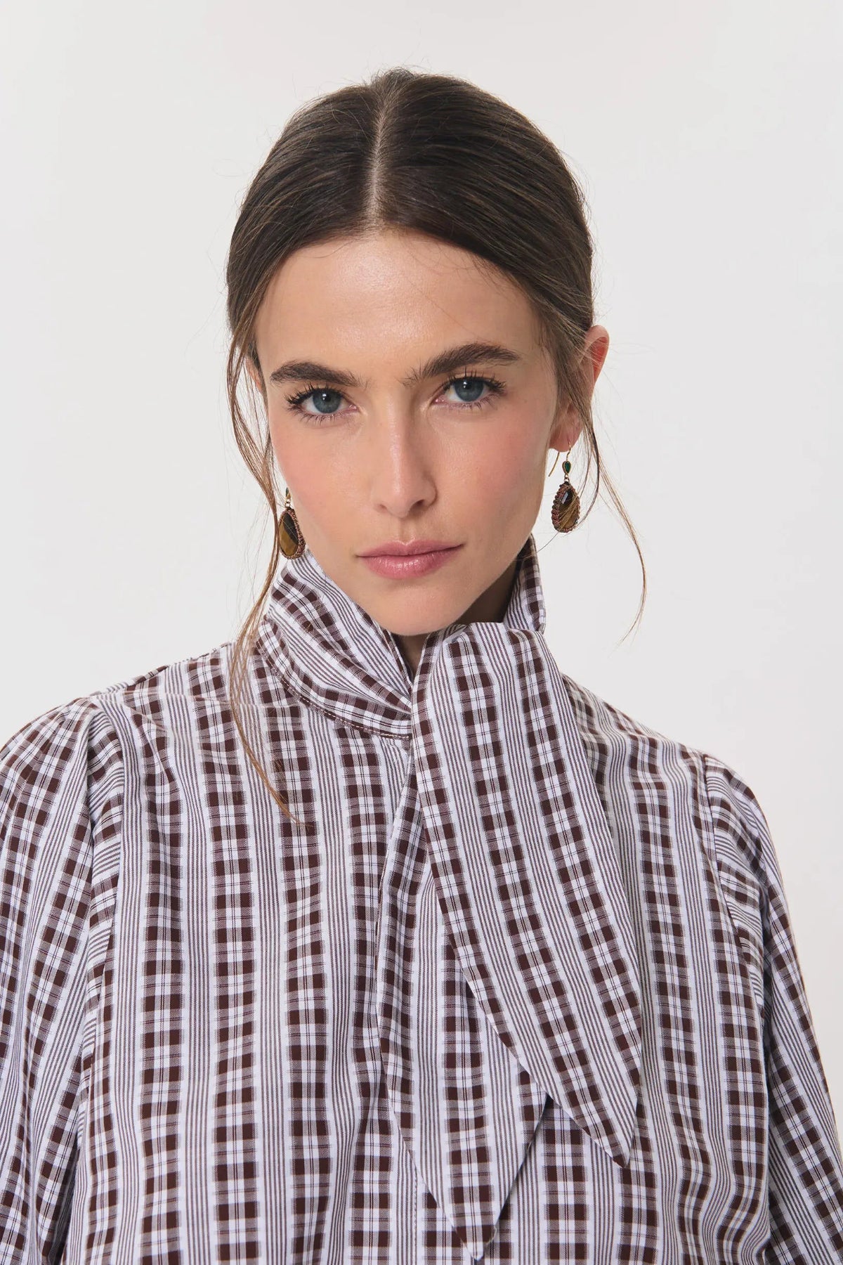 Calyce Shirt Tonka checkered lavallière