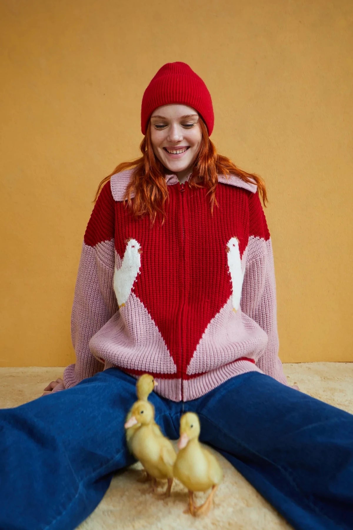 Pink Farm Sweater