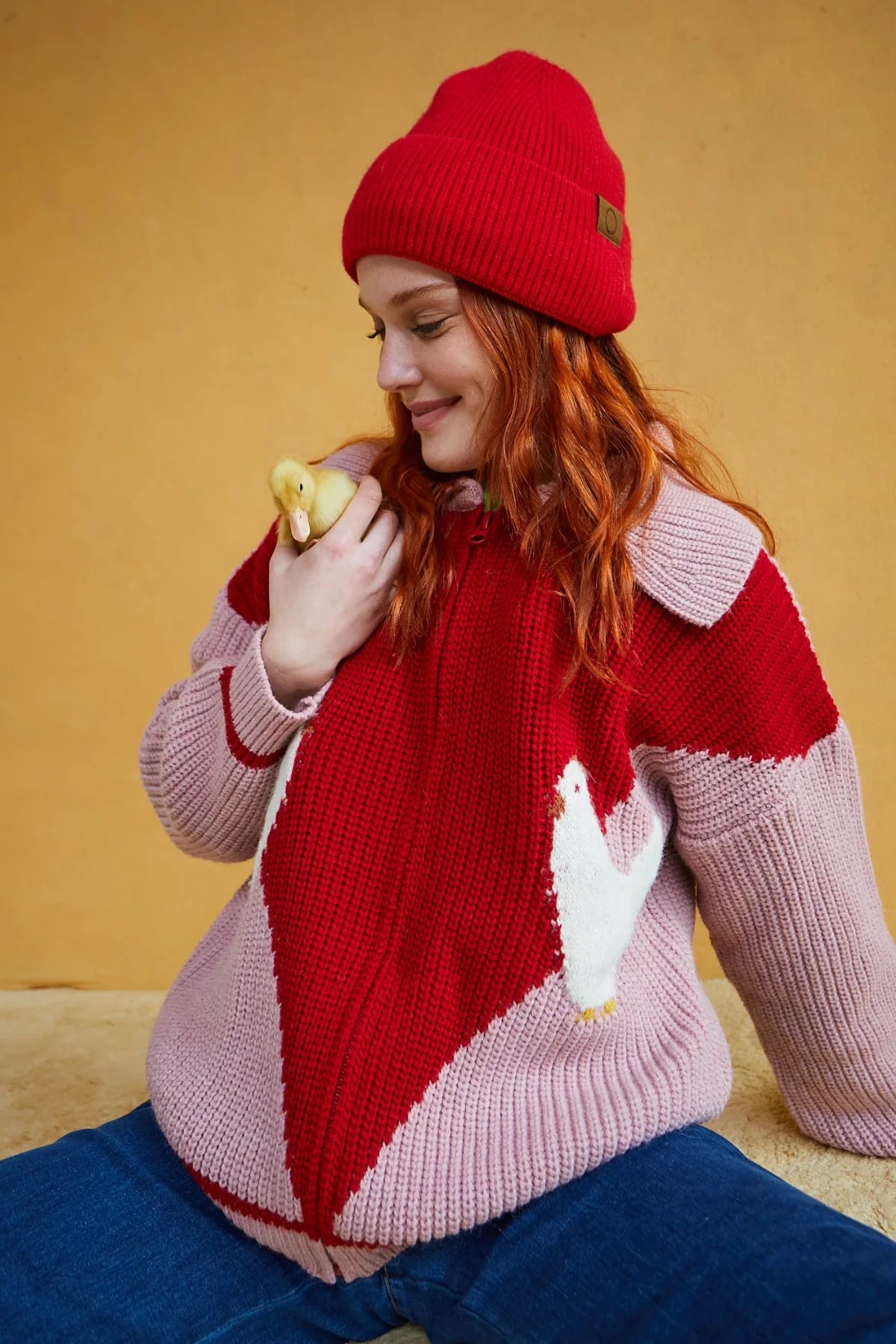 Pink Farm Sweater