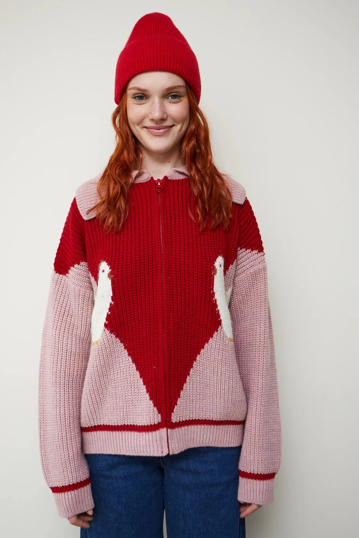 Pink Farm Sweater