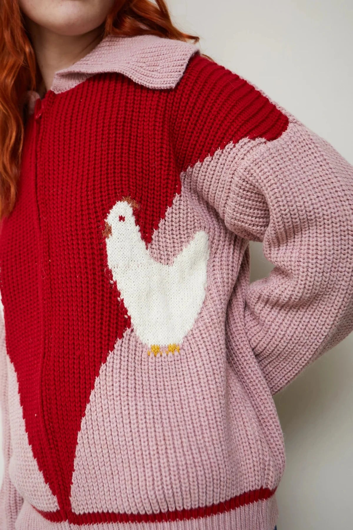 Pink Farm Sweater