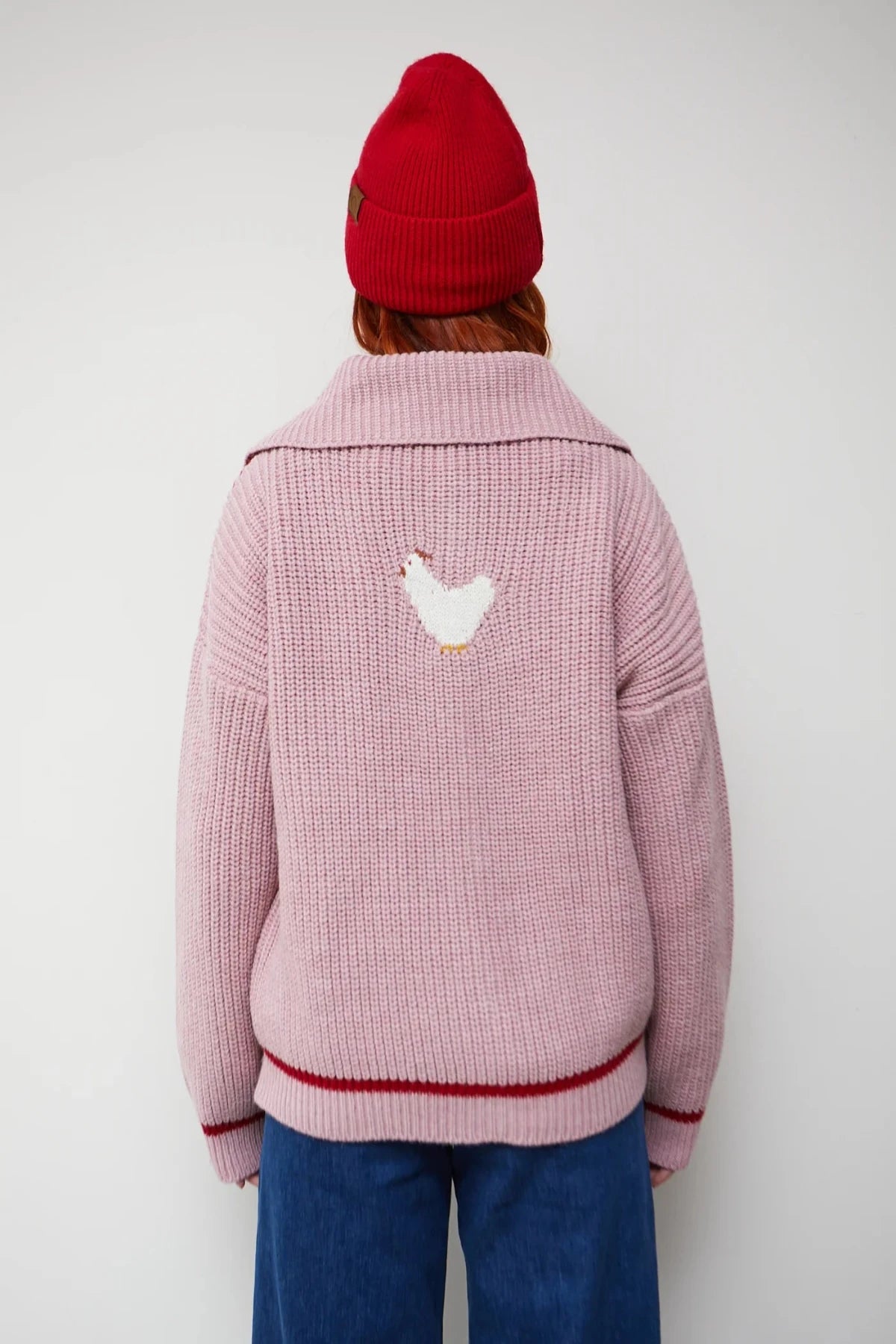 Pink Farm Sweater