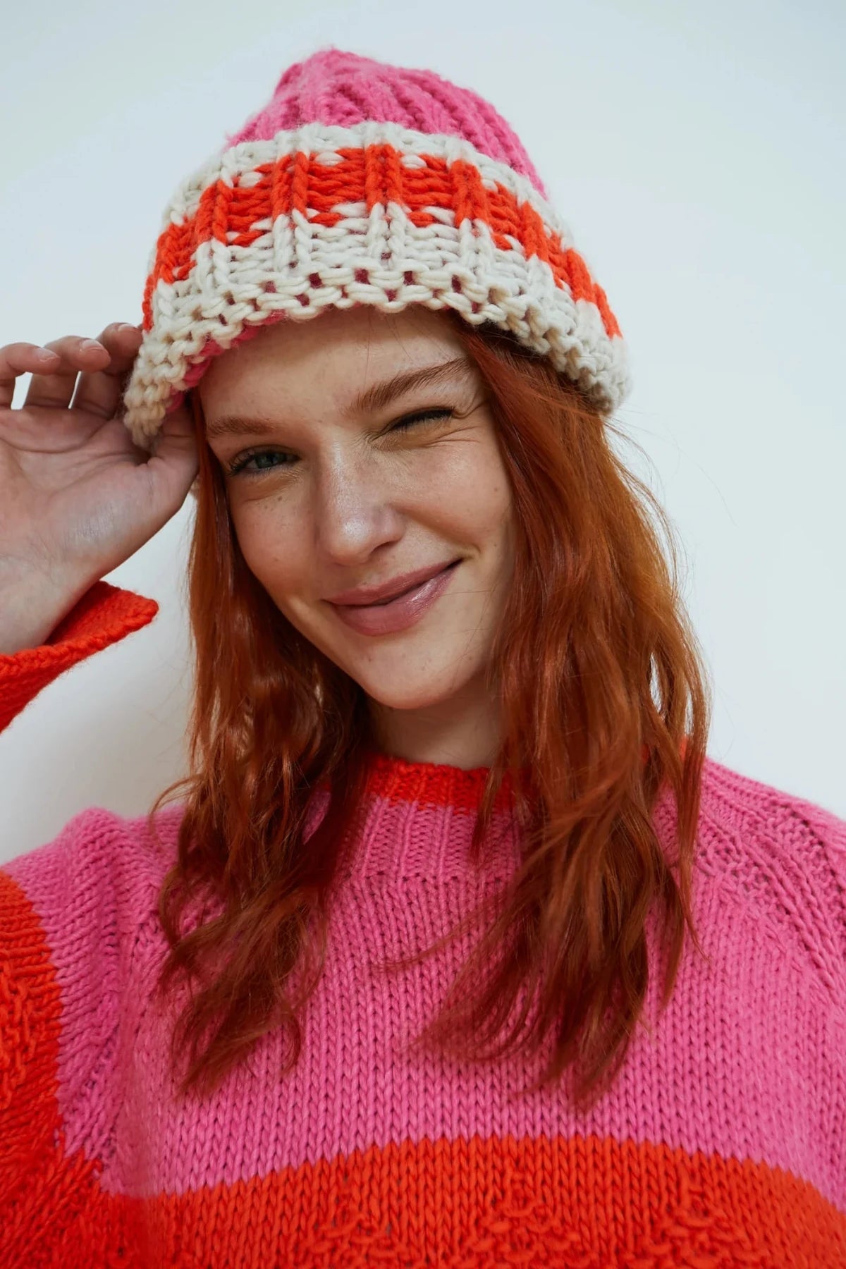 Pink Cookie Beanie
