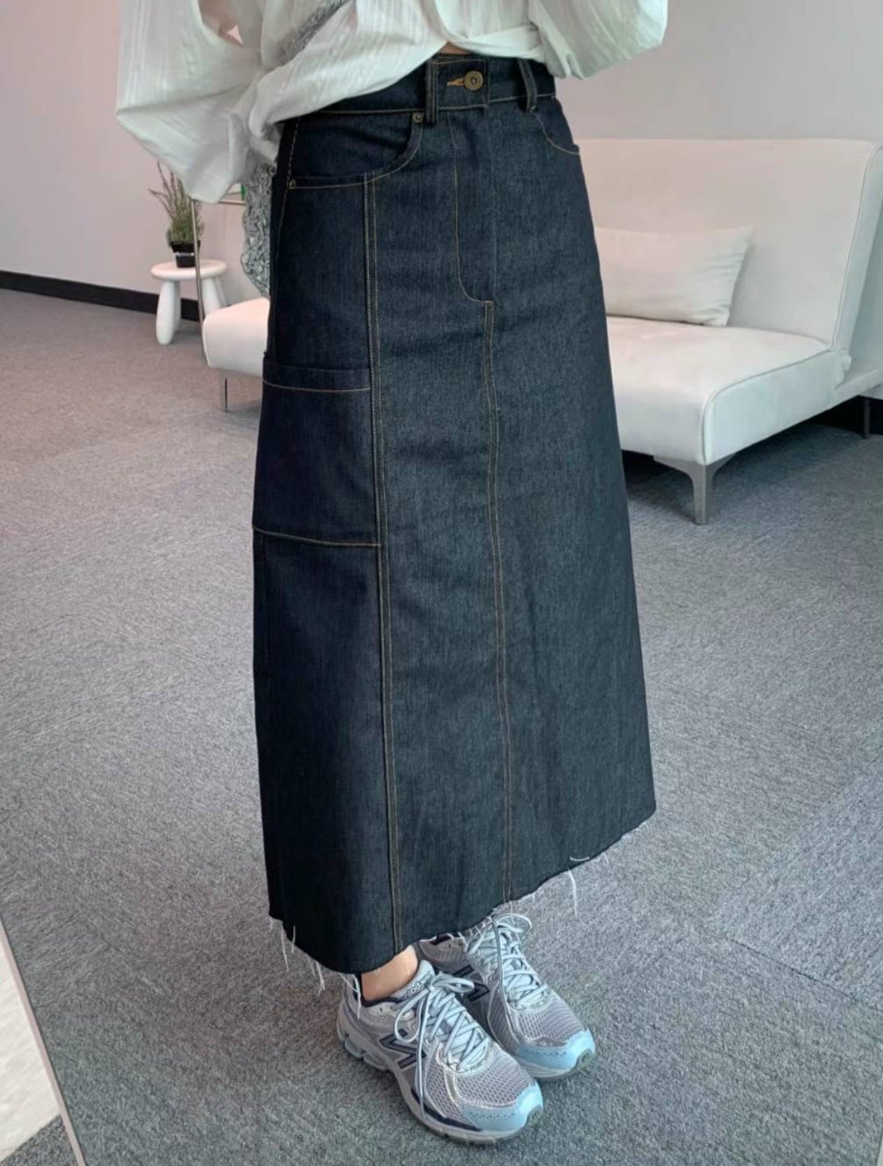 Daring Denim Maxi Skirt