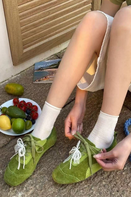 Funky Suede and Leather Fashion Sneakers