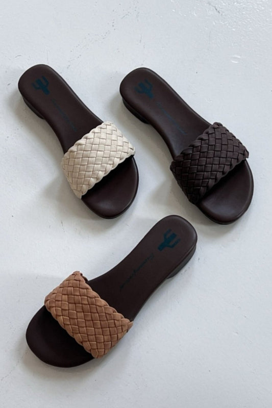 Weaved Leather Slip Ons