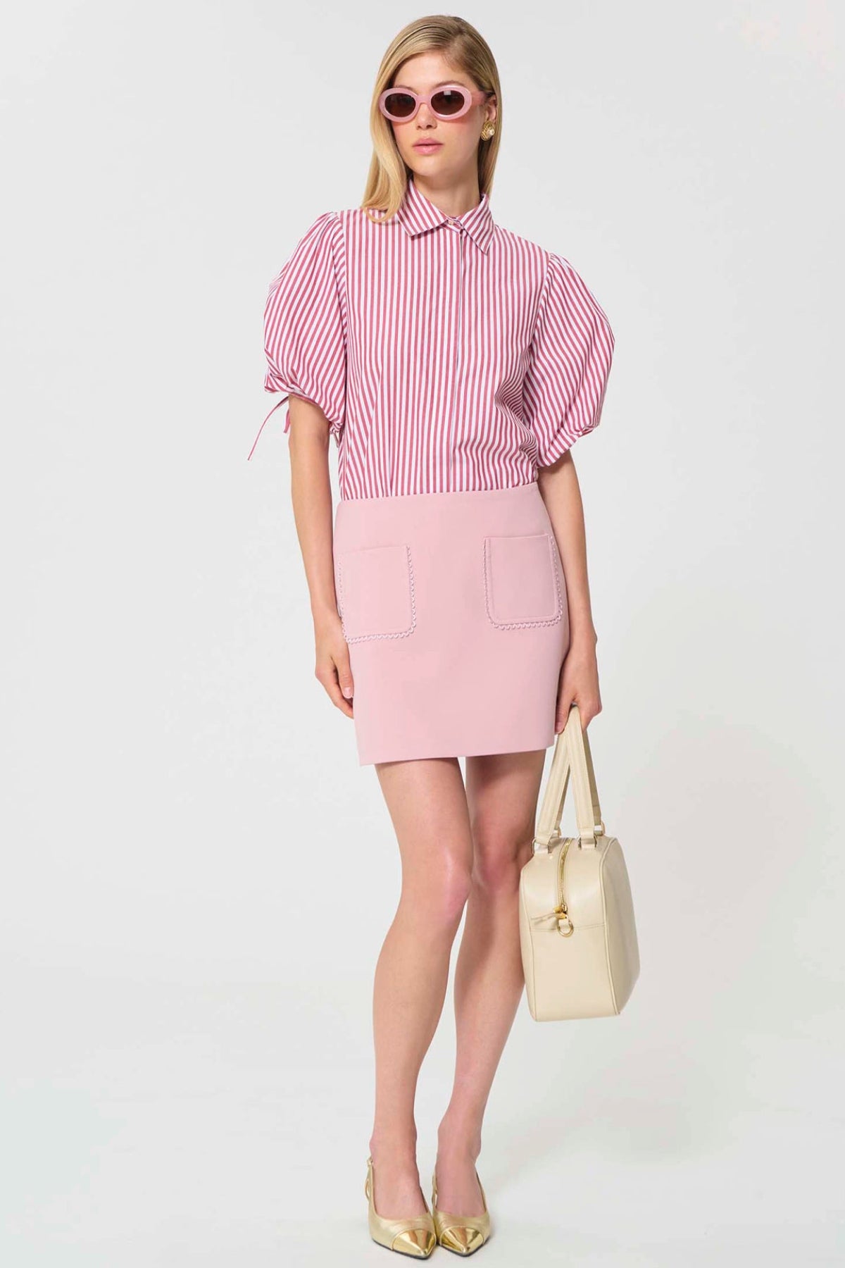 Jadis Skirt pale pink double canvas