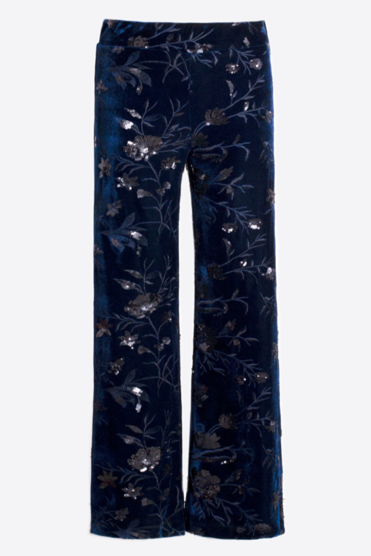 Helen Velvet Pants with Flower Sequins