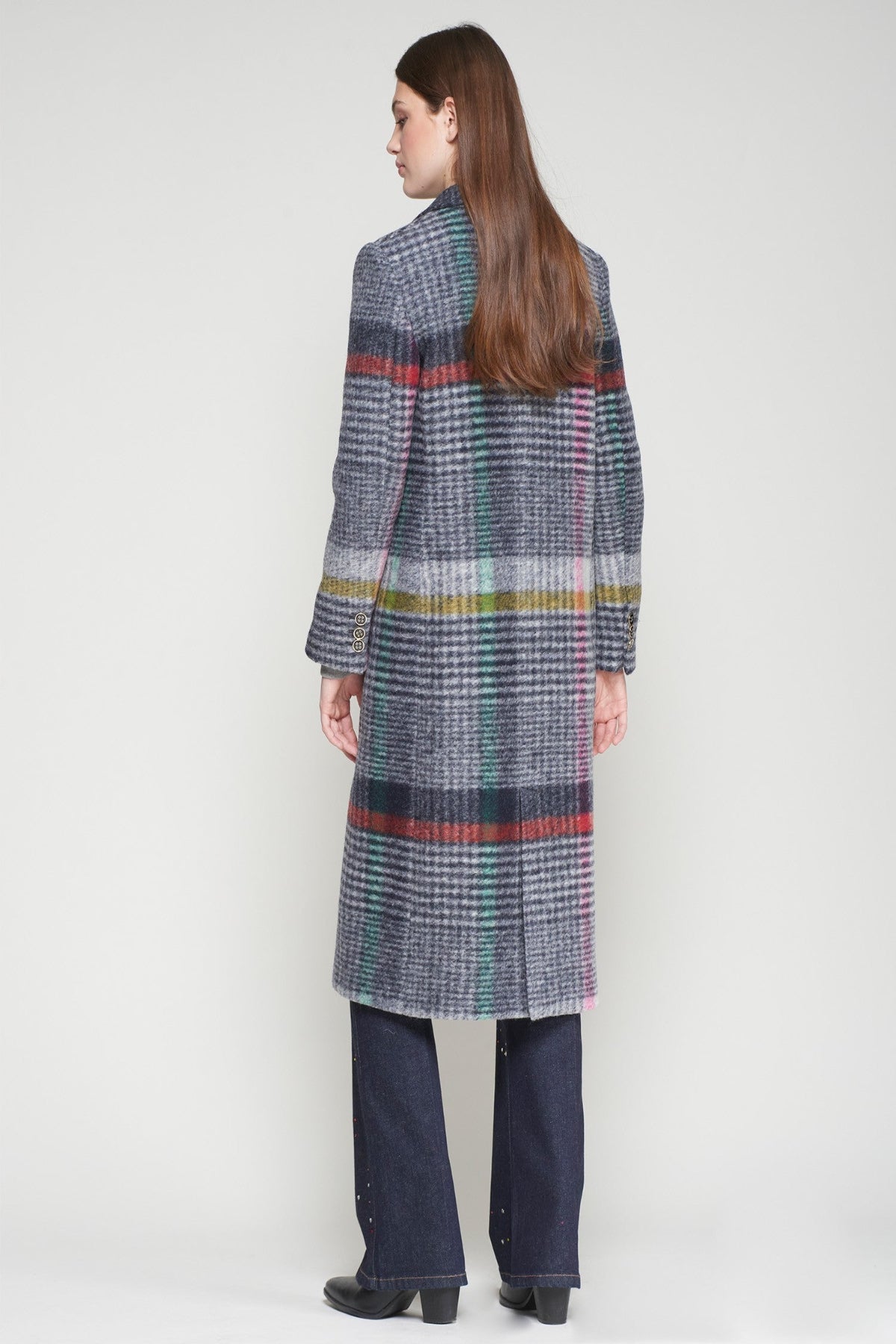 Multicolor Checked Coat