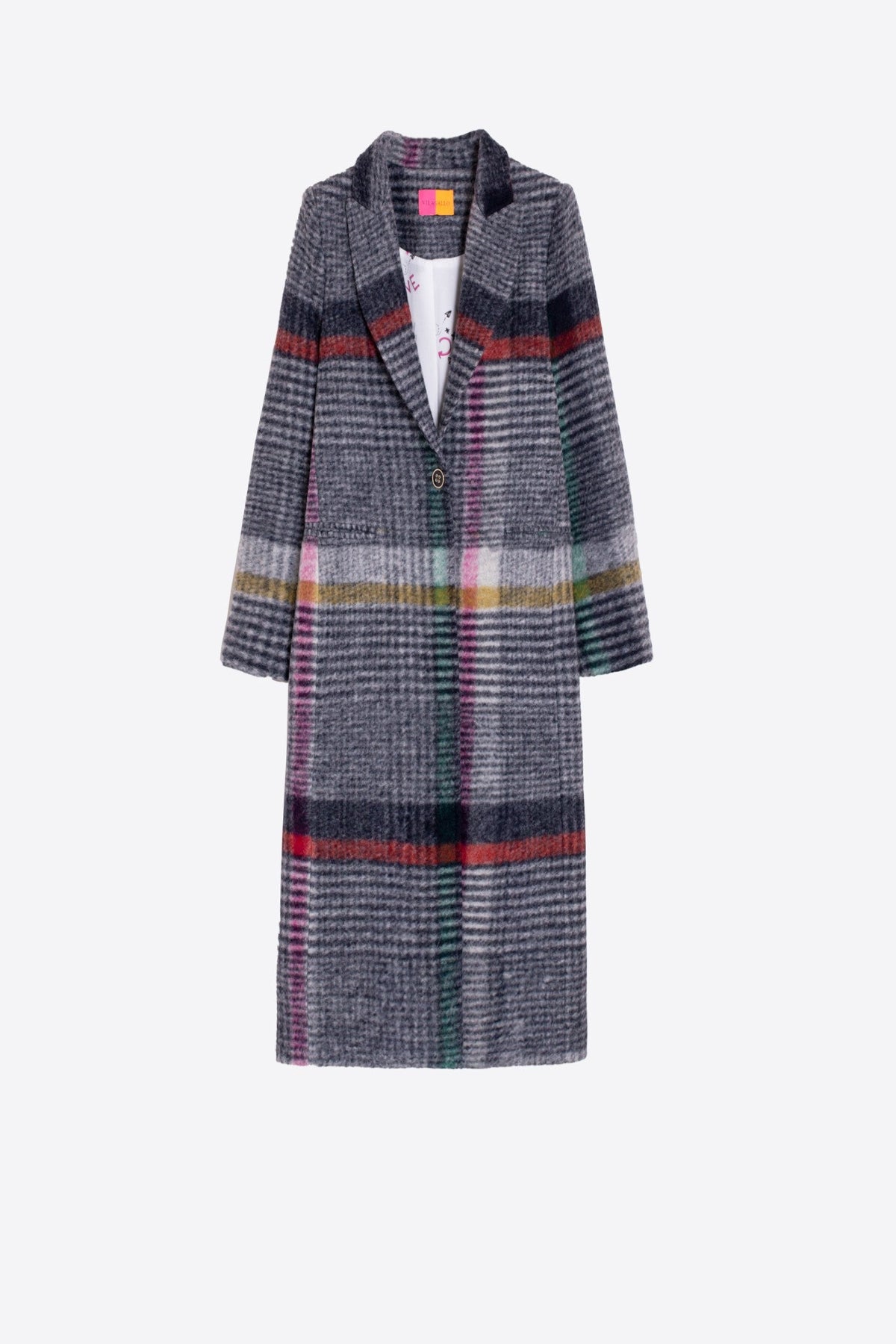 Multicolor Checked Coat