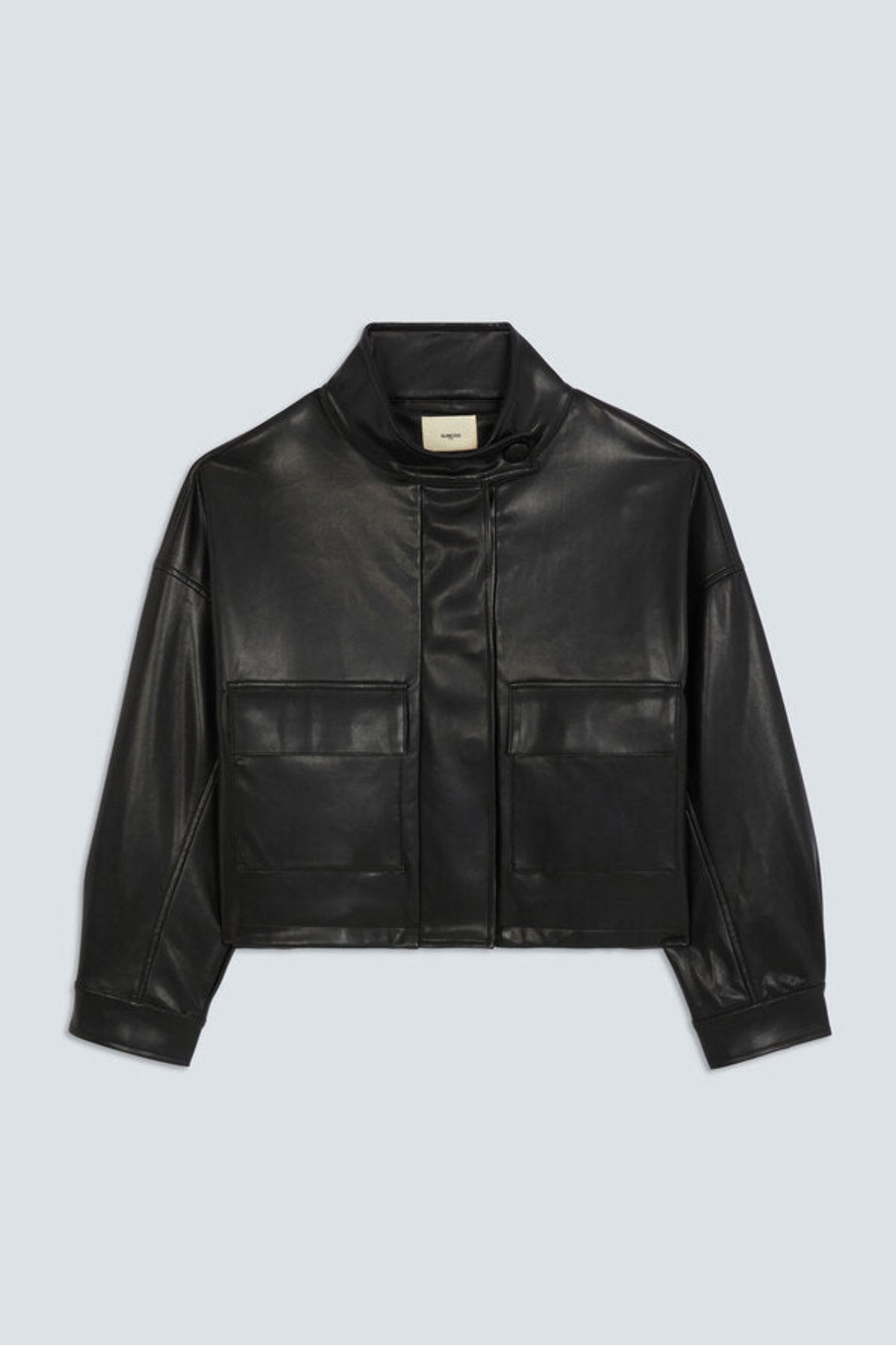 DANAO Oversized short faux leather jacket