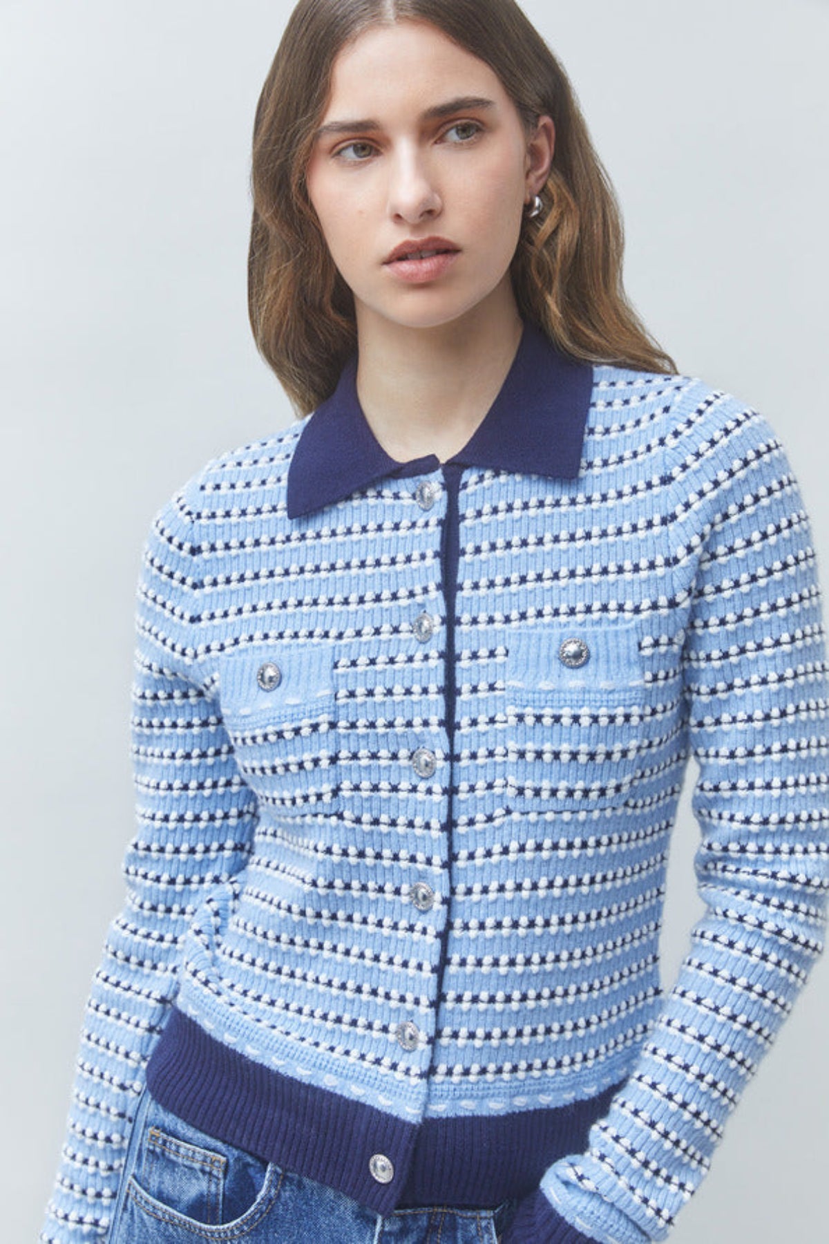 GUALEM Fantasy striped cardigan