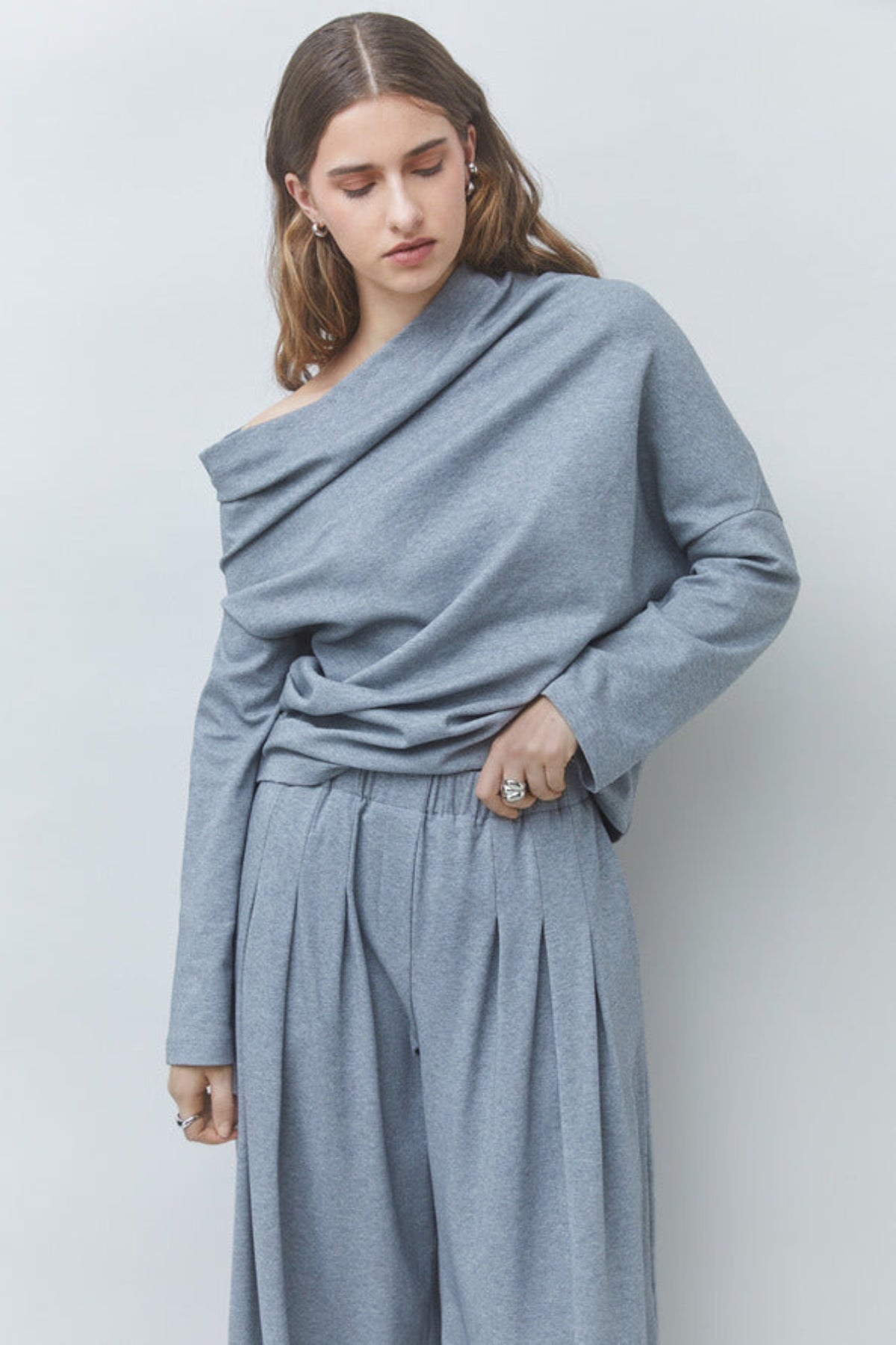 JACKSON Wide cotton fleece pants