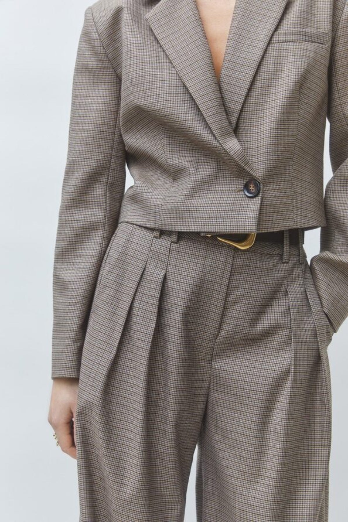 JUNIOR Wide-leg darted pants