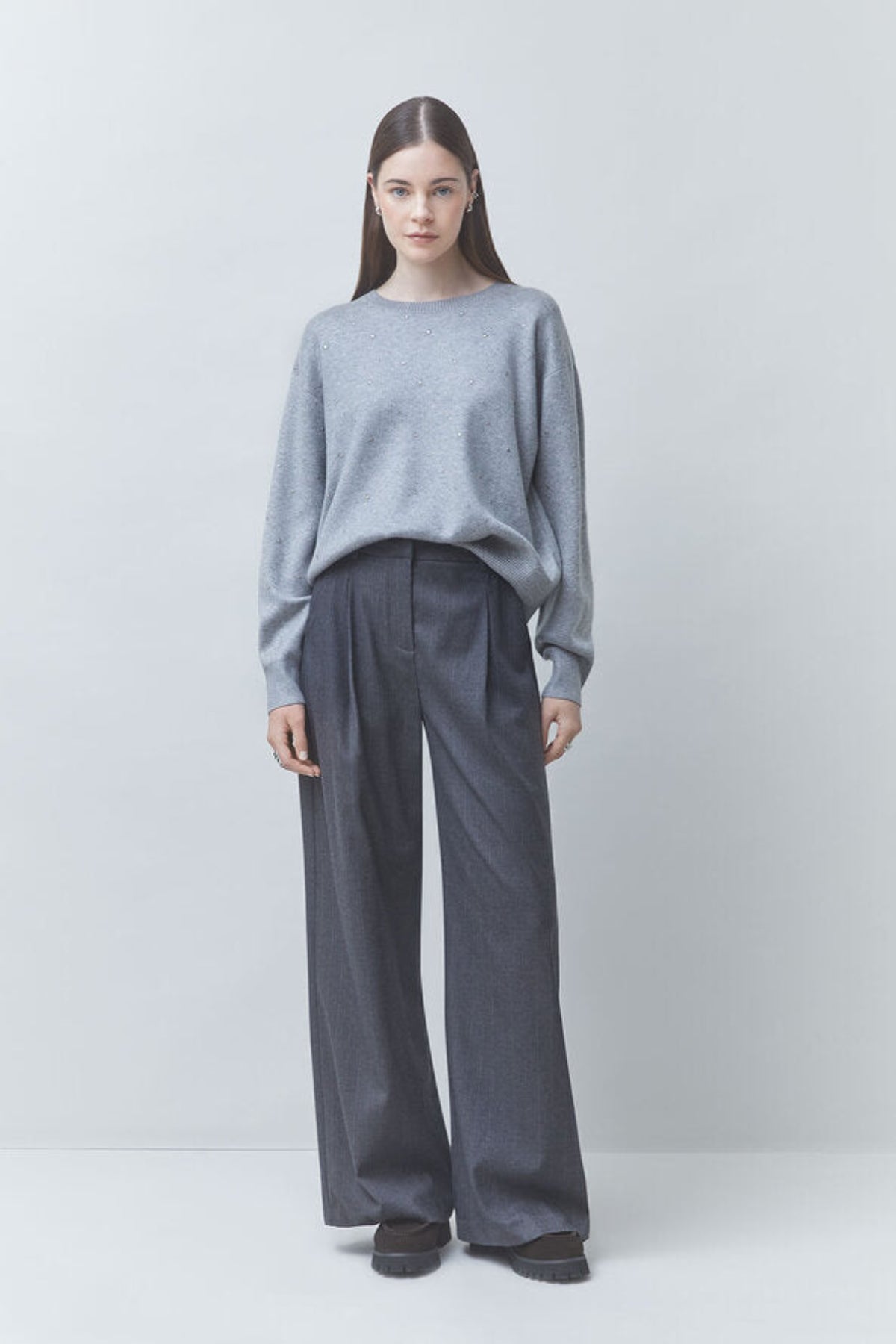 PAYETI Rhinestones jumper with the open cross-back
