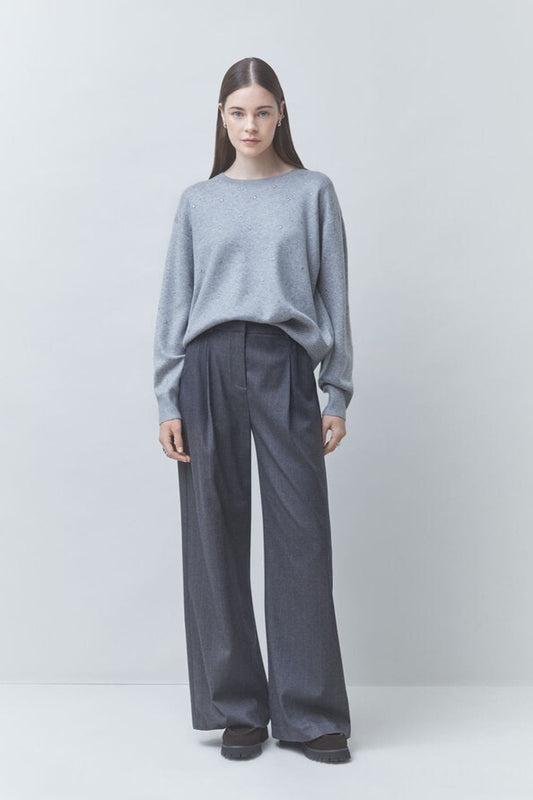 PAYETI Rhinestones jumper with the open cross-back