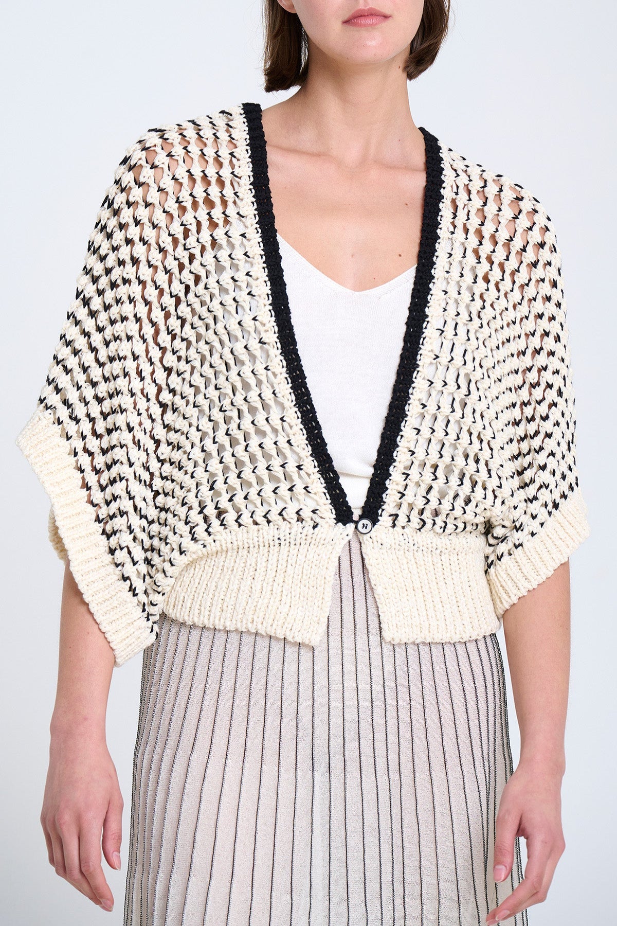 Textured knit vest
